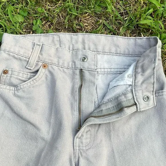 Authentic VTG 80s Gray Levis Orange Tab High Waist Jeans Size 14 Juniors/Youth - Picture 6 of 12